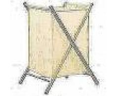 VidaXL Cesto de ropa sucia madera de cedro y tela beige 42x41x64 cm