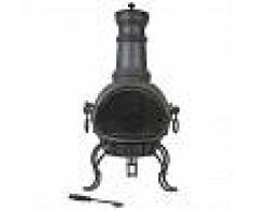RedFire Chimenea clásica con parrilla Cadiz acero medio 84021