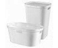 Curver Cesto de ropa sucia y colada Infinity blanco 100L 240729
