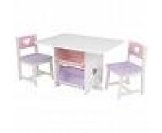 KidKraft Kid Kraft Mesa para niños con 2 sillas corazones