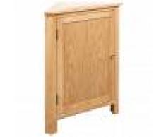 vidaXL Armario de esquina de madera maciza de roble 59x36x80 cm