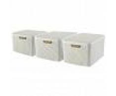 Curver Caja de almacenaje con tapa Style 3 uds L blanco 240656