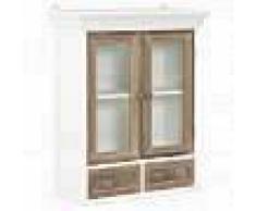 VidaXL Armario de pared de madera maciza blanco 49x22x59 cm