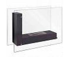 Qlima Chimenea de etanol en forma de L 80x31x60 cm FFB 8060