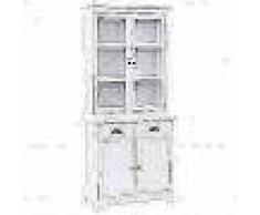 VidaXL Aparador galés con 4 puertas MDF y madera de pino 80x40x180 cm