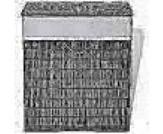 VidaXL Cesto de la ropa de bambú rectangular marrón oscuro