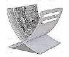 VidaXL Revistero de madera de suelo blanco