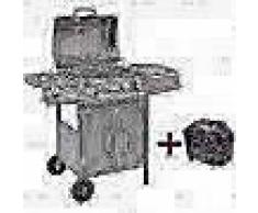 VidaXL Barbacoa grill de gas 4+1 quemadores plateada