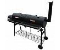 vidaXL Barbacoa ahumadora Nevada XL negra