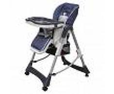 vidaXL Trona de bebé Deluxe de altura ajustable azul oscuro