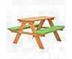 VidaXL Mesa de pícnic infantil con bancos madera de abeto 89x79x50 cm