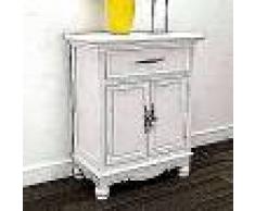 VidaXL Gabinete de madera con 2 puertas y un cajón blanco