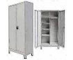 VidaXL Armario de almacenaje con 2 puertas de acero 90x40x180 cm gris