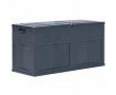 vidaXL Caja de almacenamiento de jardín 320 L negro