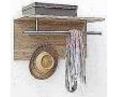 FMD Perchero de pared 72x29,3x34,5 cm roble 441-001