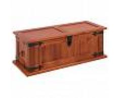 vidaXL Baúl de almacenamiento de madera maciza de acacia 60x25x22 cm