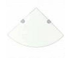VidaXL Estante de esquina con soportes cromados vidrio claro 35x35 cm