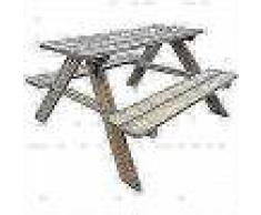 VidaXL Mesa de picnic para niños 89x89,6x50,8 cm madera de pino FSC