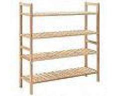 VidaXL Zapatero de madera maciza de nogal 69x26x81 cm