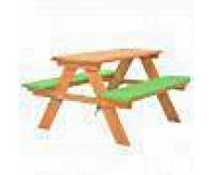 VidaXL Mesa de pícnic infantil con bancos madera de abeto 89x79x50 cm