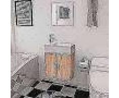 VidaXL Conjunto de mueble y lavabo 3 piezas beige
