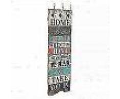 VidaXL Perchero de pared HOME IS con 6 ganchos 120x40 cm