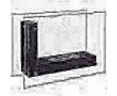 Qlima Chimenea de etanol en forma de L 80x31x60 cm FFB 8060