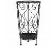 vidaXL Paragüero estilo vintage metal 26x46 cm negro
