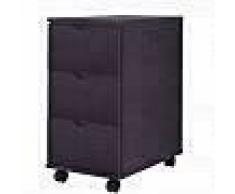 VidaXL Cajonera de madera 33x45x60 cm negra