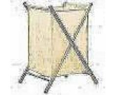 VidaXL Cesto de ropa sucia madera de cedro y tela beige 42x41x64 cm