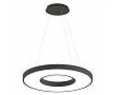 Lámpara colgante BERING 70W, negro, Triac regulable, Ø80cm, Blanco