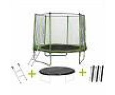 habitat et jardin Trampolin / Cama elástica Yoopi - Ø 1.8 m - con red + escalera +