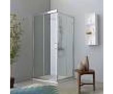 CABINA DE DUCHA RECTANGULAR 80X120 195 H CRISTAL TRANSPARENTE - KIAMAMI