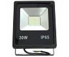 Proyector led slim 30W exterior IP65 SMD5730 6000K negro - JANDEI
