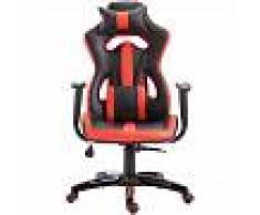 HOMCOM Silla Gaming de Escritorio Oficina Ergonómica y Racing Estilo