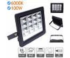 Foco proyector led exterior 100W 6000K negro 220V - JANDEI