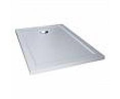 Plato de ducha 80x140x4 cm Rectangular Acrílico mod. Flower blanco
