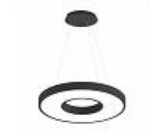 Lámpara colgante BERING 40W, negro, Triac regulable, Ø60cm, Blanco