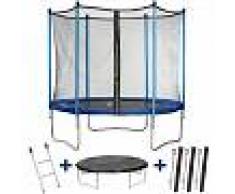 habitat et jardin Trampolin / cama elástica Happy - Ø 2.44 m - con malla + escalera +