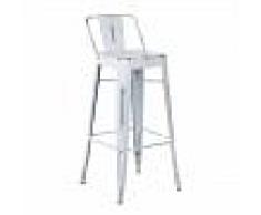 Taburete Alto con respaldo LIX Vintage Blanco - INDECEMI