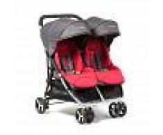 BebéDue Silla de Paseo Gemelar DUAL 0+ BebeDue Negro y Rojo