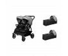 PLAYXTREM Cochecito dúo BABY TWIN PLAYXTREM, Silver