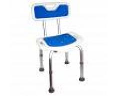 SNC HERDEGEN Silla Taburete Para La Ducha Con Asiento Y Respaldo Acolchado Azul.