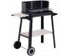 Outsunny Barbacoa Grill con parrillas ajustables