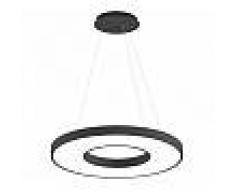 Lámpara colgante BERING 70W, negro, Triac regulable, Ø80cm, Blanco neutro, regul
