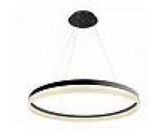 Lámpara colgante RING 73W, negro, Triac regulable, Ø100cm, Blanco neutro, regula