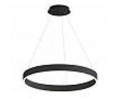 Lámpara colgante RINGEND 46W, negro, Triac regulable, Ø80cm, Blanco neutro, regu