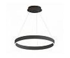 Lámpara colgante RINGEND 38W, negro, Triac regulable, Ø60cm, Blanco neutro, regu