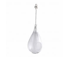 Lámpara de techo de exterior de cristal y cuerda