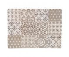 Mantel individual de azulejos de cemento beige